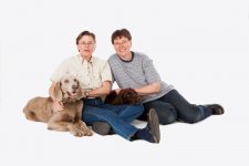 familie studio en hond