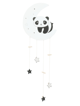 Fotohanger in maanvorm met panda voor 7 foto's